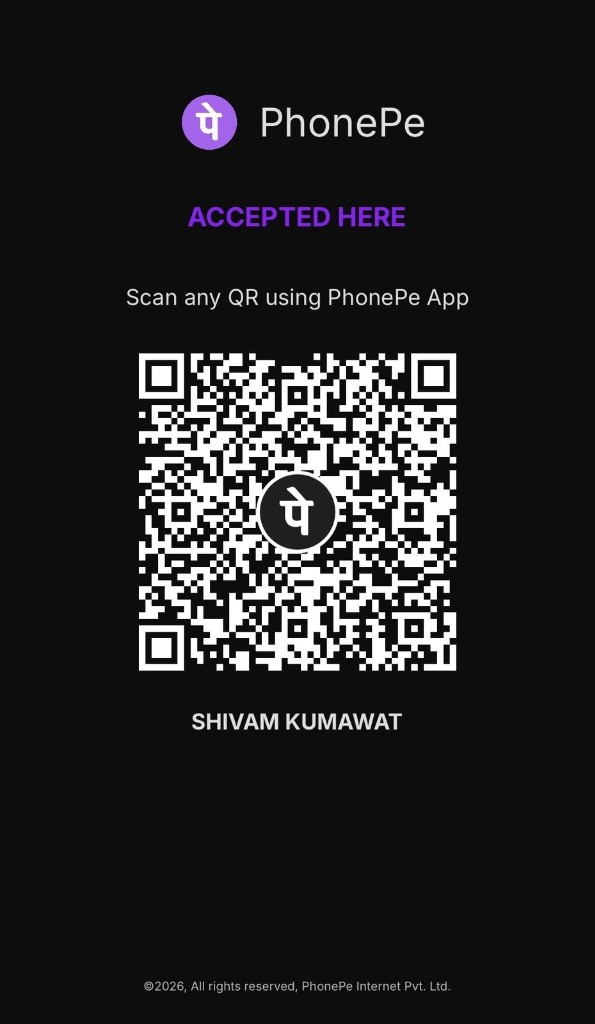 PhonePe Official UPI QR (9399231772@ybl) - SHIVAM KUMAWAT (GM Cuisine Factory)